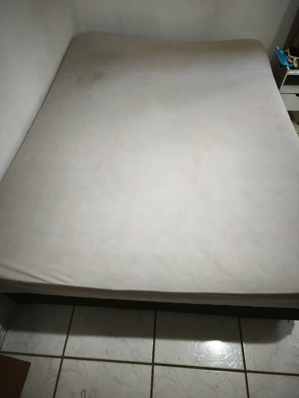 Cama box com colchao casal  colchao com capa