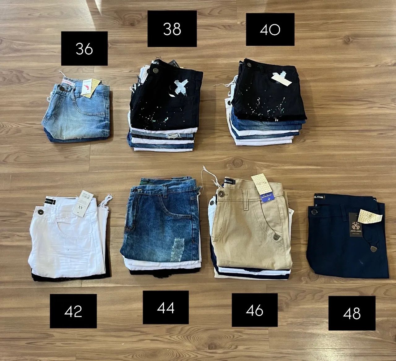 Lote bermudas jeans 16,66 unidade  - Foto 5
