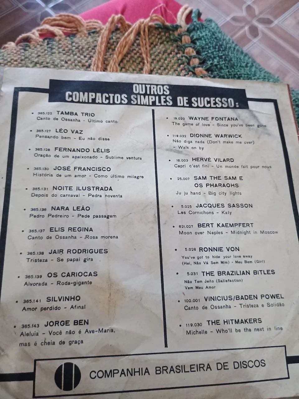 Compacto Jair Rodrigues 1967. - Foto 2