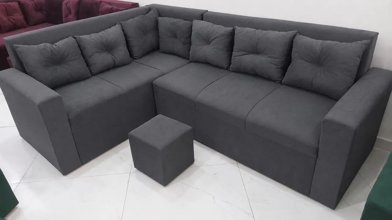 Sofá Em Promoção - acompanha Puff de Brinde - Foto 4