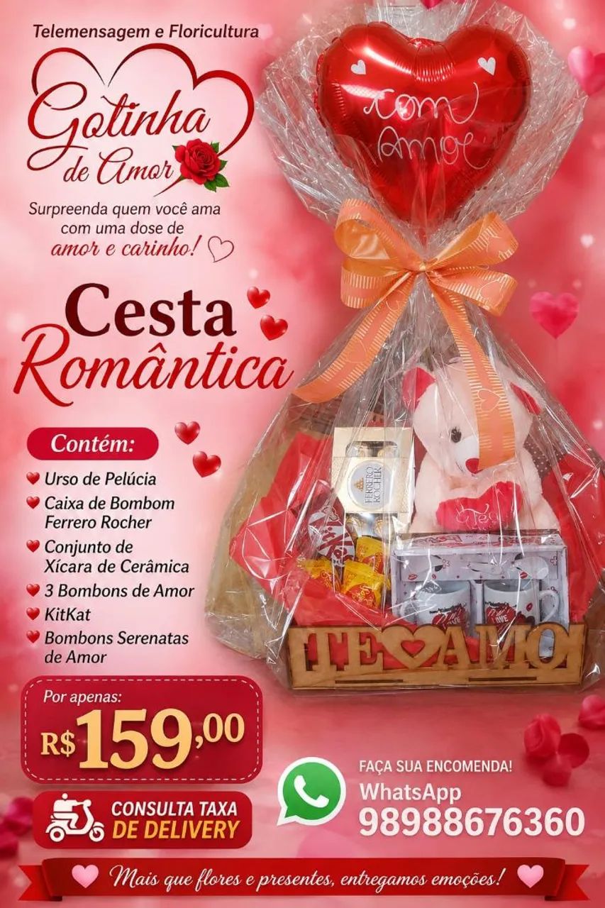 Cesta romântica whs *60 - Foto 2