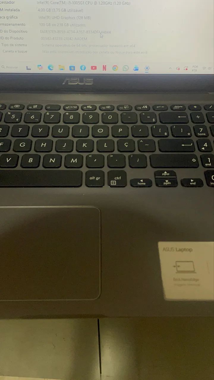 Notebook ASUS tela 16 polegadas SEMINOVO - Foto 3
