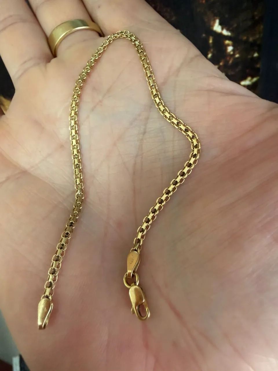 Pulseira Bismarck de ouro 18k procedência garantia eterna