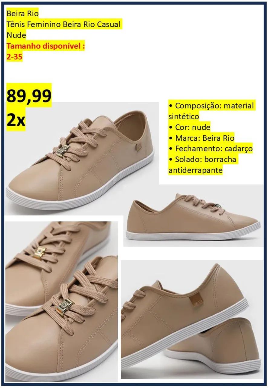 Tenis beira rio nude