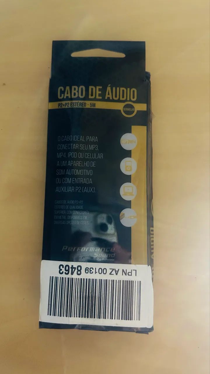 cabo de audio p2+p2 estereo 5 metros performance sound - Foto 2
