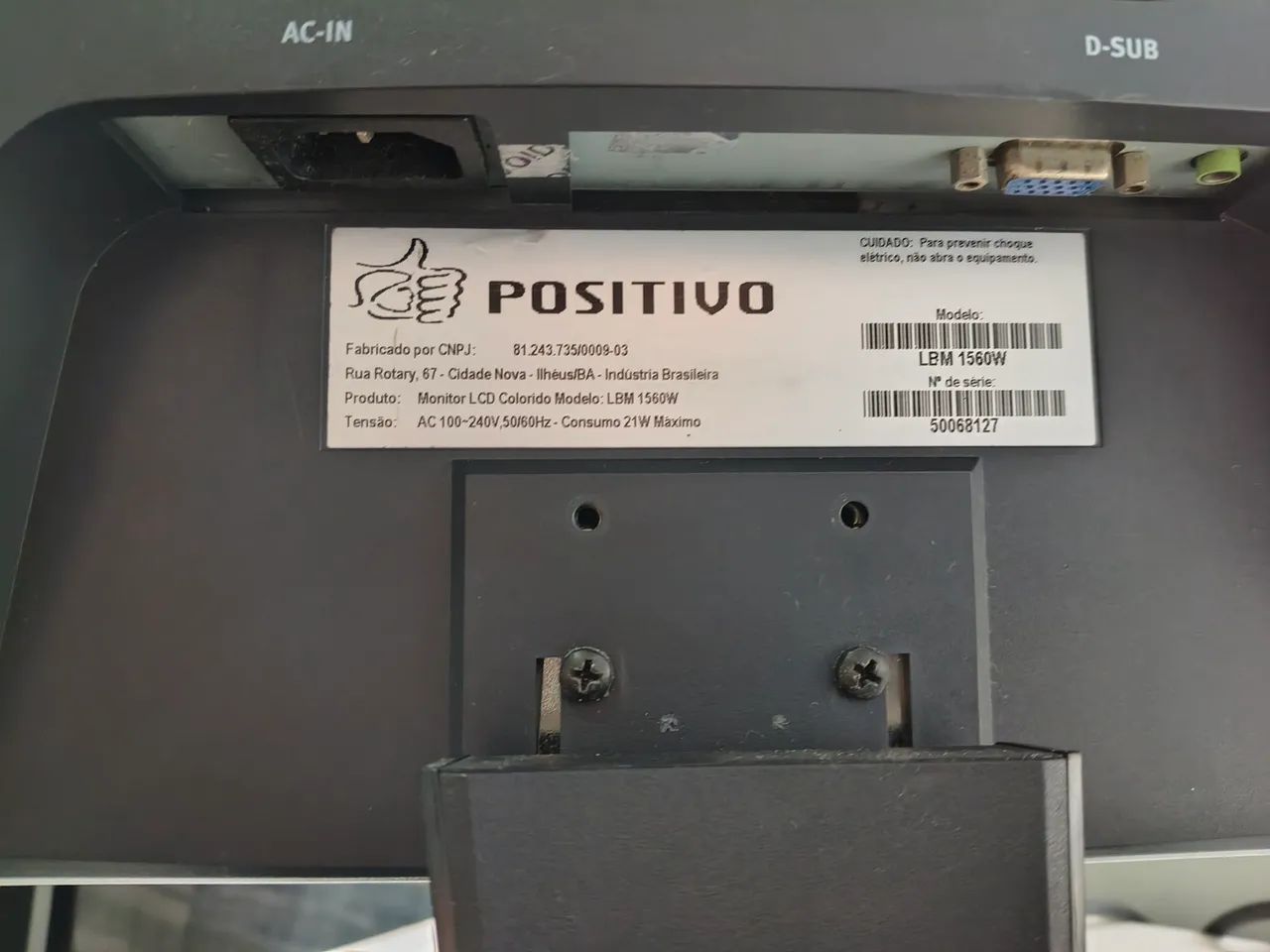 Monitor com som - 15.6 polegadas - Acompanha cabos, testado e funcionando - Foto 3