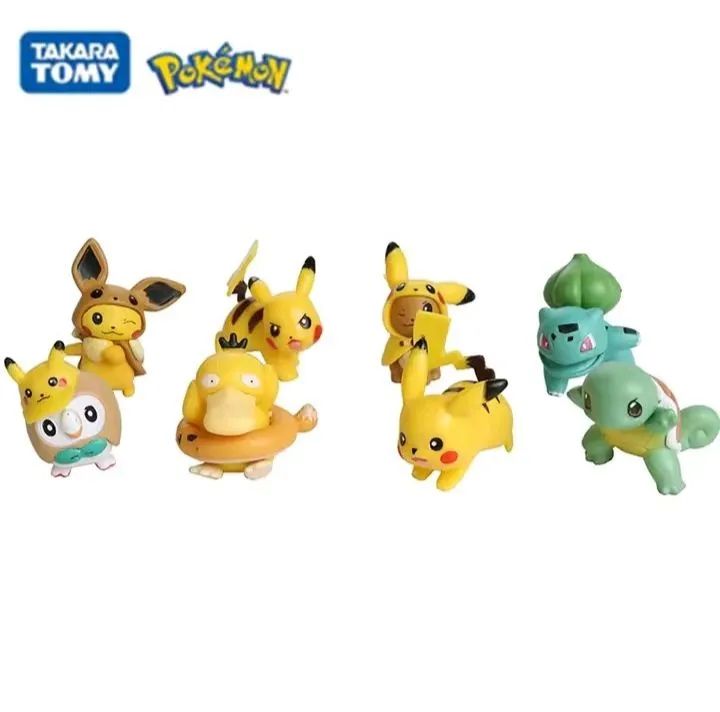 Kit mini boneco estatueta pokémon em PVC 