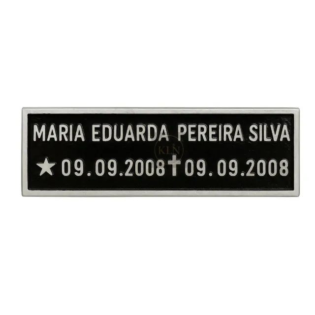Placa para cemitério