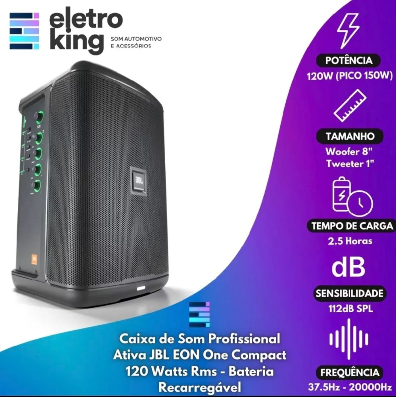 Caixa JBL Eon profissional 