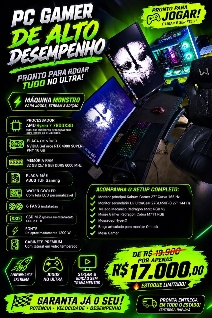 SETUP GAMER COMPLETO - HIGH END