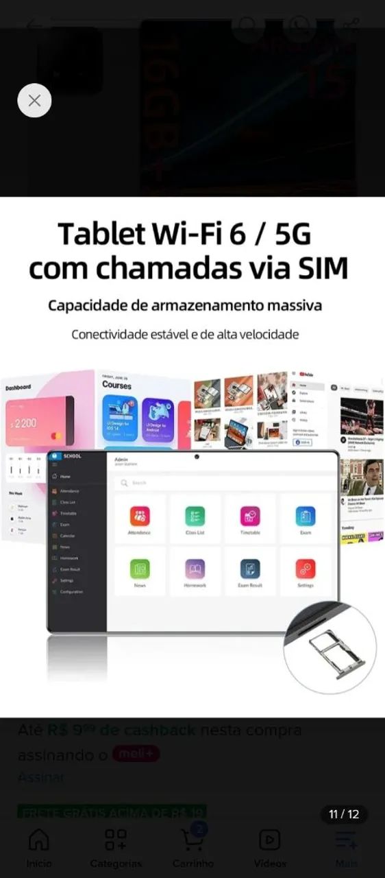 Vendo tablet profissional novo na caixa,16 G,e mais 512  - Foto 4
