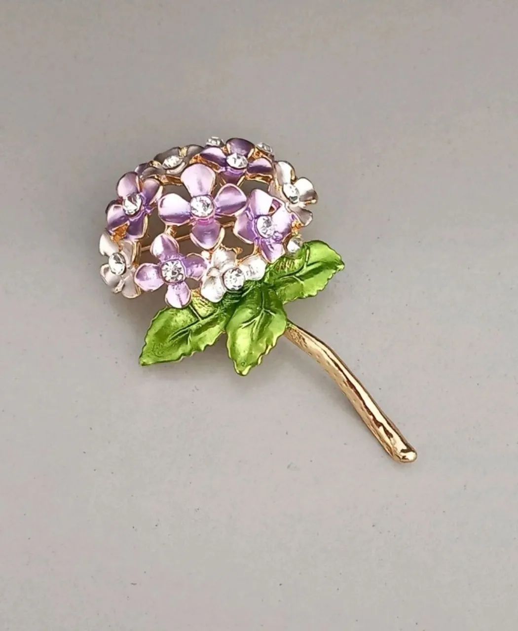 Broche de Flor Hortênsia Elegante (novo)