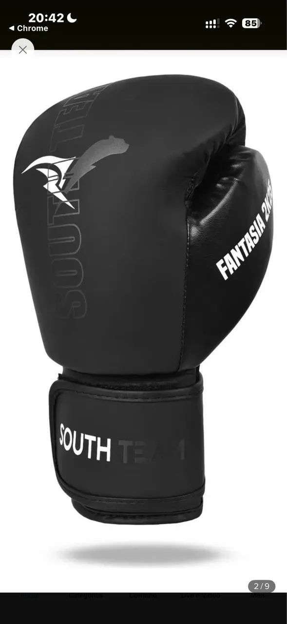 Luvas De Boxe Muay Thai Preta 14OZ - Foto 3