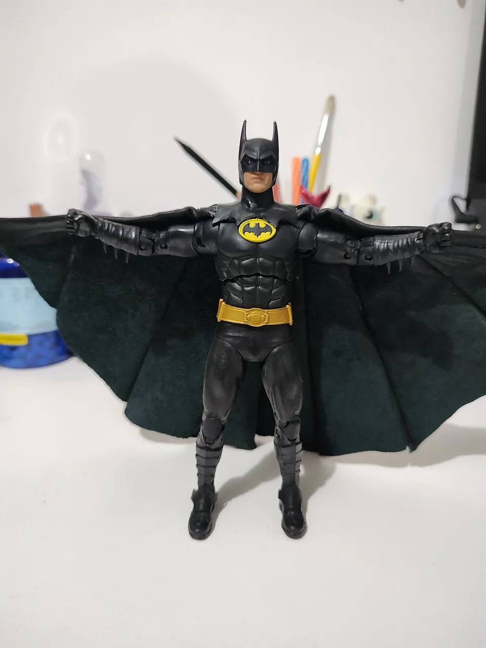 Batman Mcfarlane capa custom couro