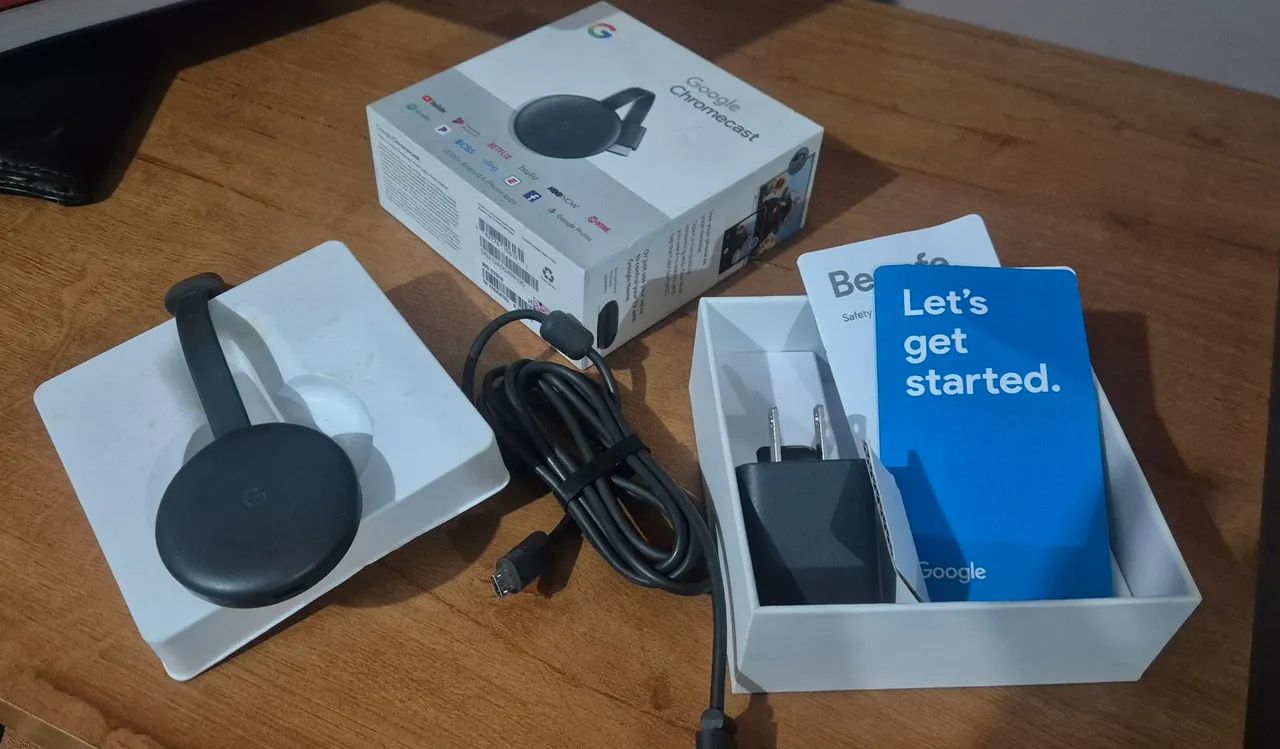 Chromecast 3° Geração Usado na caixa completo! - Foto 2