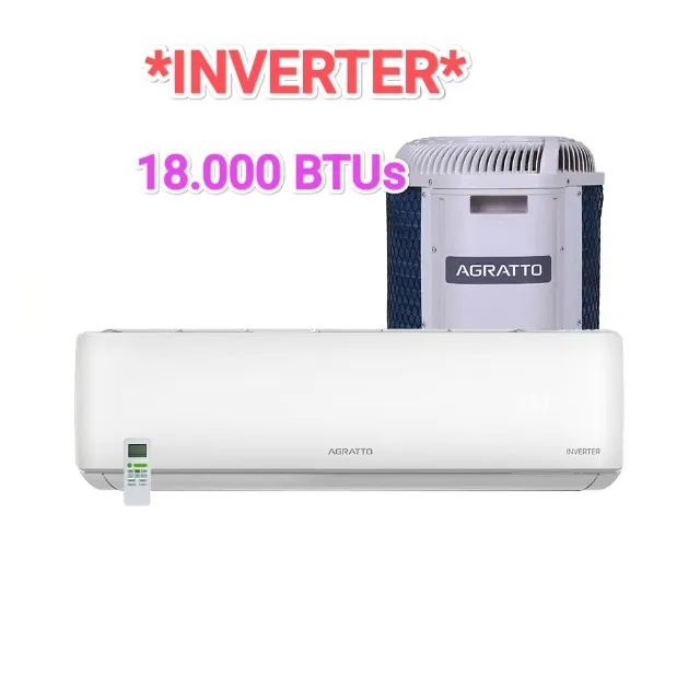 Ar Split Agratto INVERTER 18.000 BTUs + Novo + Nota + 1 Ano Garantia + Cartão 12x!! 