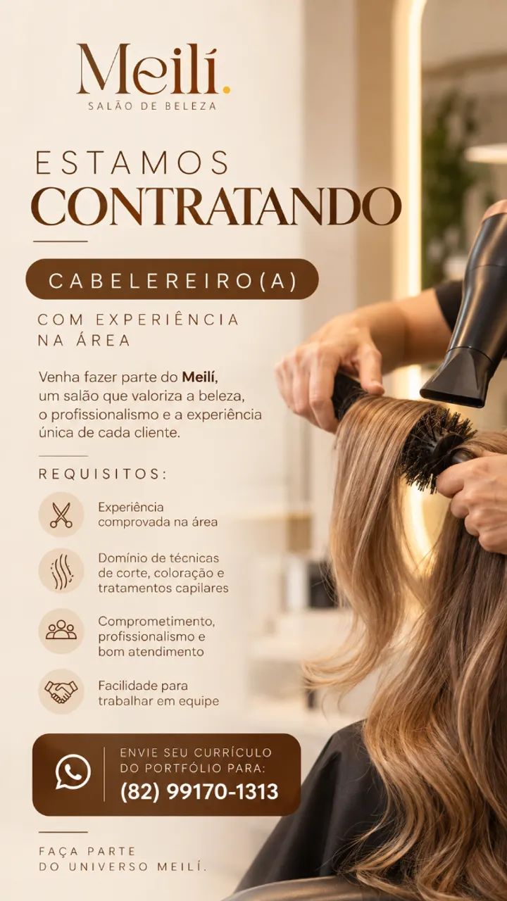 Contratamos cabeleireiro 