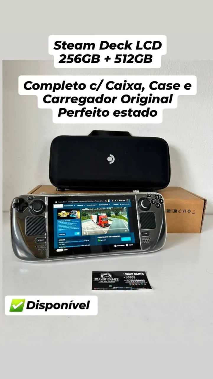 Steam Deck 256GB + 512GB Impecável!! (Aceito Cartão) - Consoles de