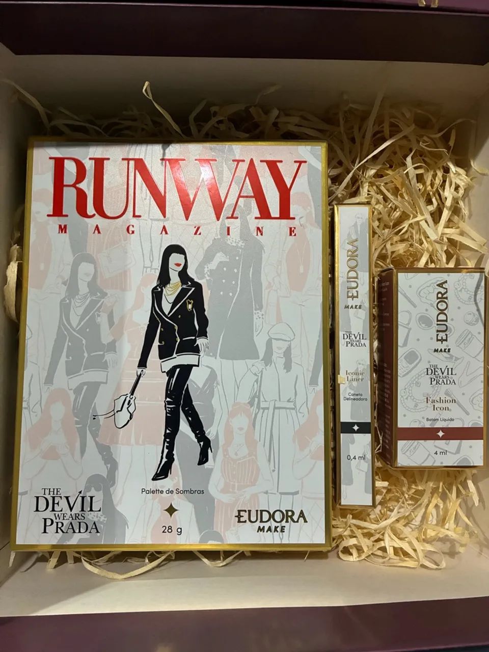 Kit presente maquiagem eudora o diabo veste prada  