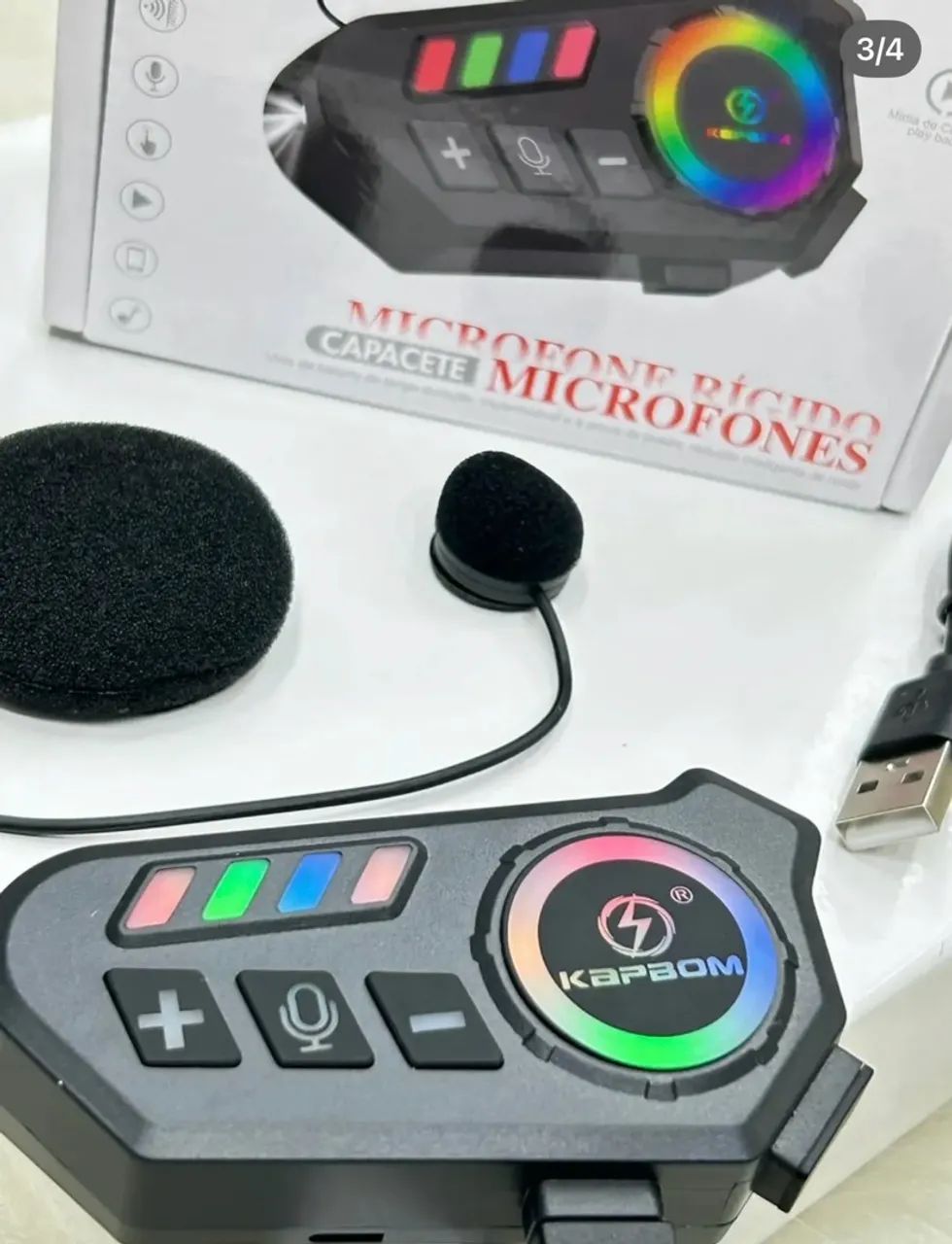 Fone para capacete moto  - Foto 3