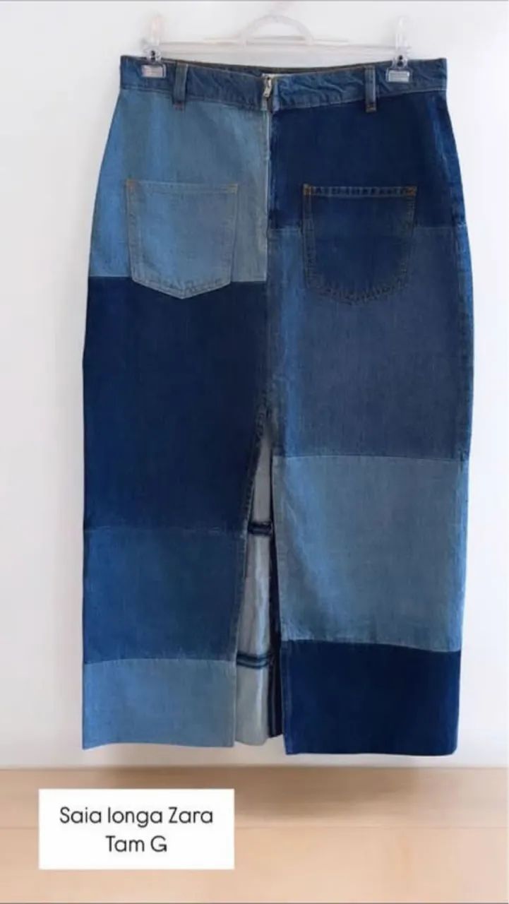 Saia longa jeans  - Foto 3