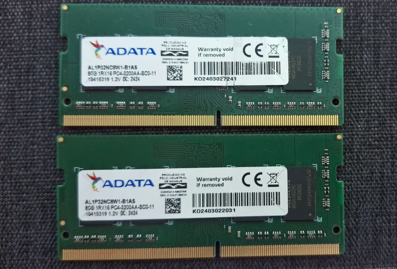 Memória RAM para notebook 