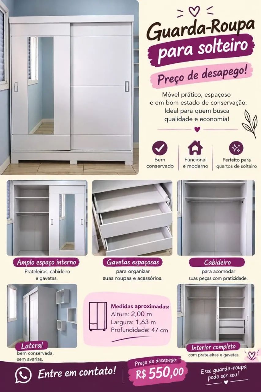 Guarda roupa infantil 