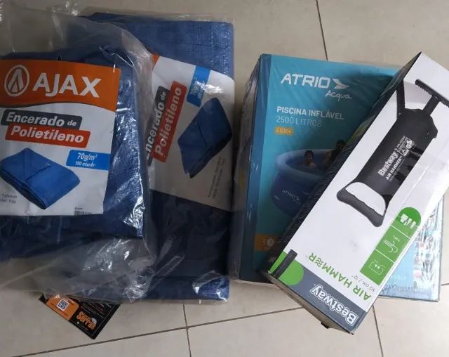 KIT PISCINA ATRIO 2500LTS C/ 2 LONAS E INFLADOR MANUAL