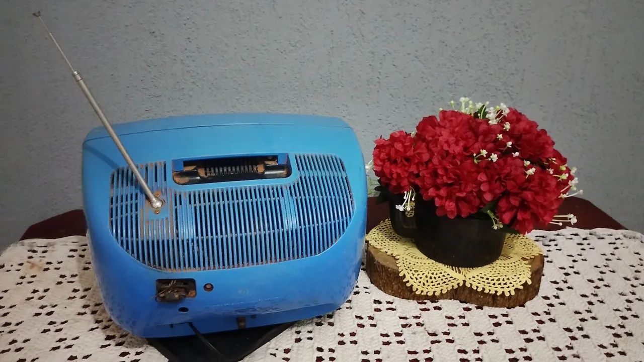 Antiga Tv Philco Ford Azul Retrô (SEM TESTE ) - Foto 5