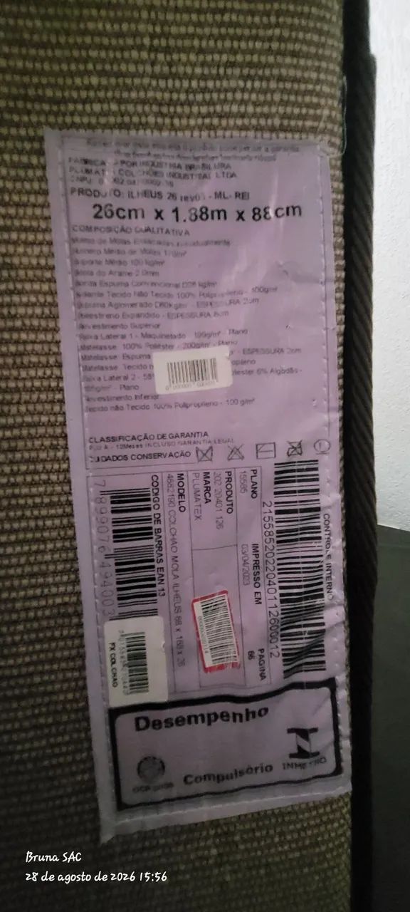 Cama de Solteiro Box + Colchão Ilhéus D28 - 88x188cm - Foto 4