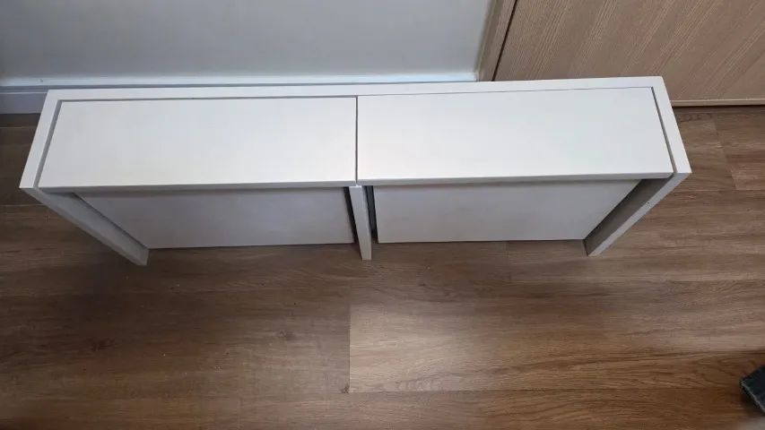 APARADOR PENTEADEIRA CONSOLE SUSPENSO LAQUEADO - OFF WHITE - Foto 3