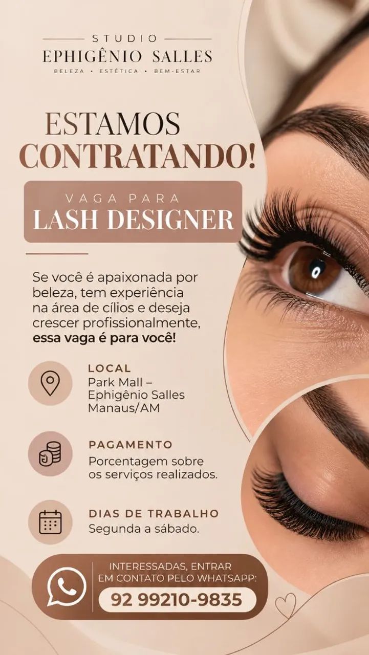 Vaga de Lash Design 