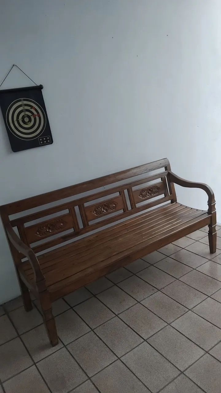 Banco Madeira Maciça 3 Lugares Top  - Foto 4