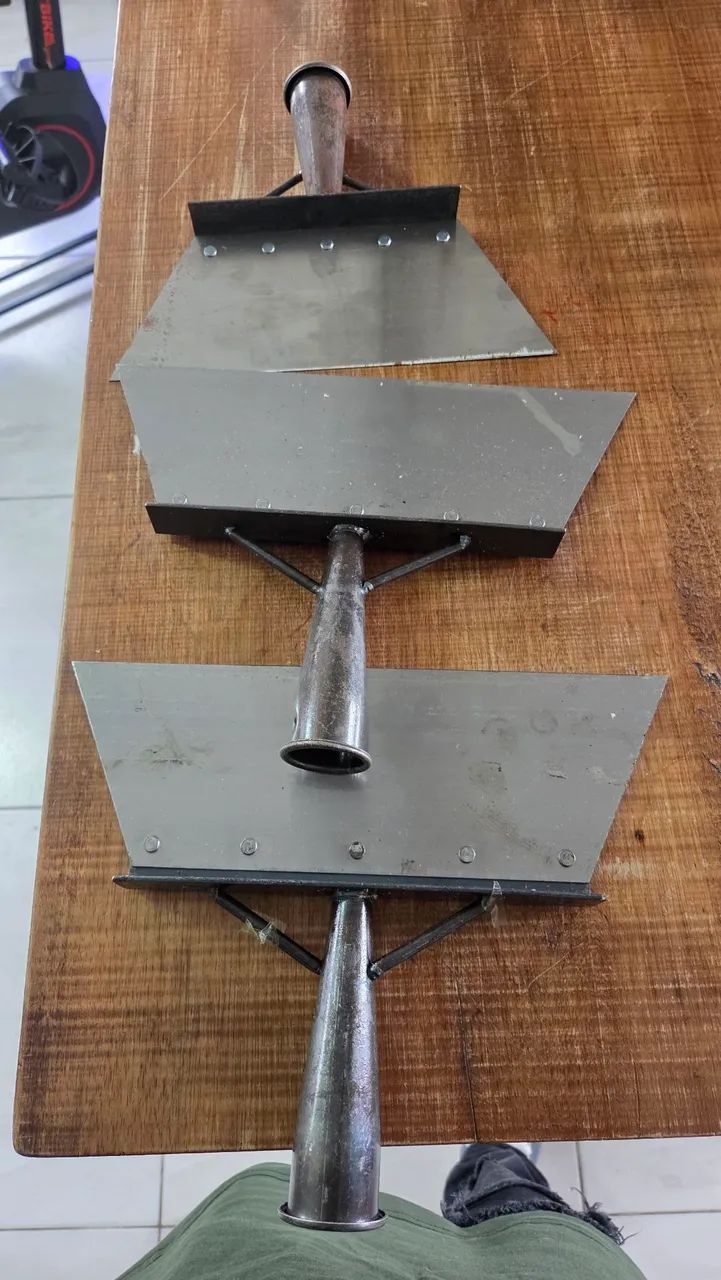 KIT COM 3 PÁS DE AÇO MANGANÊS 