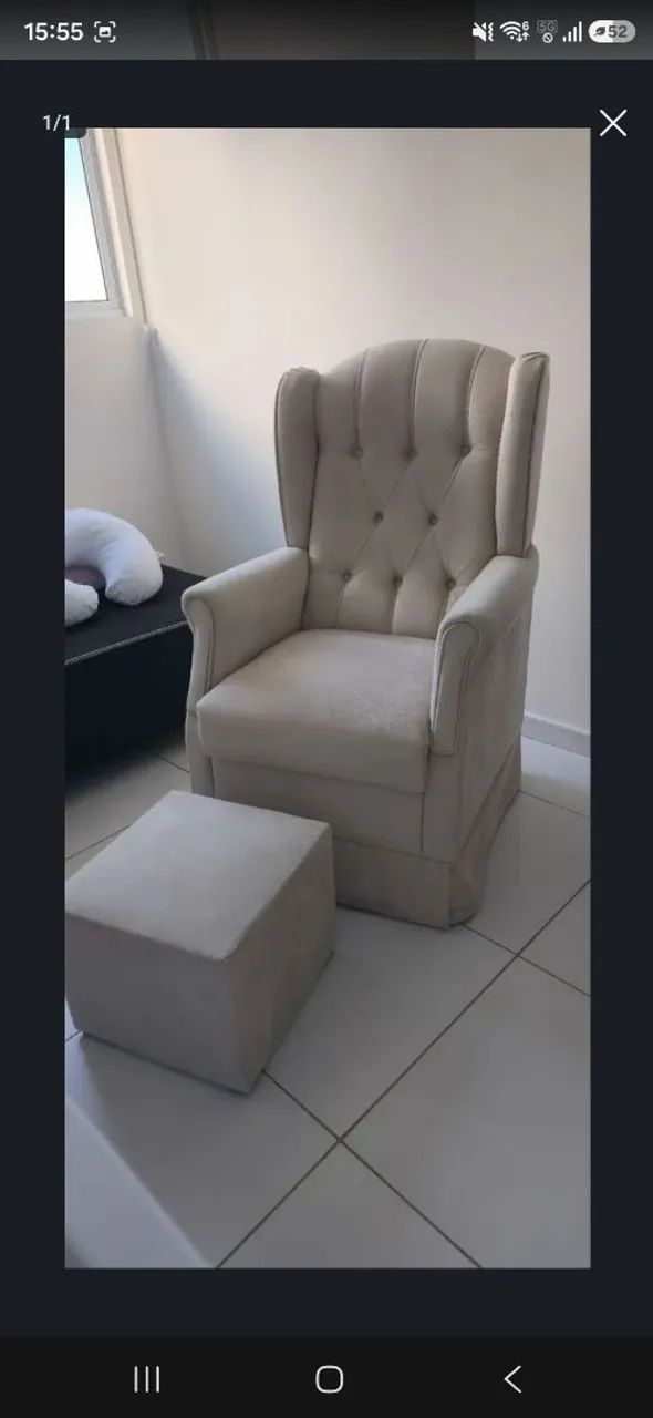 Cadeira de Amamentação com apoio para os pés (NOVA)