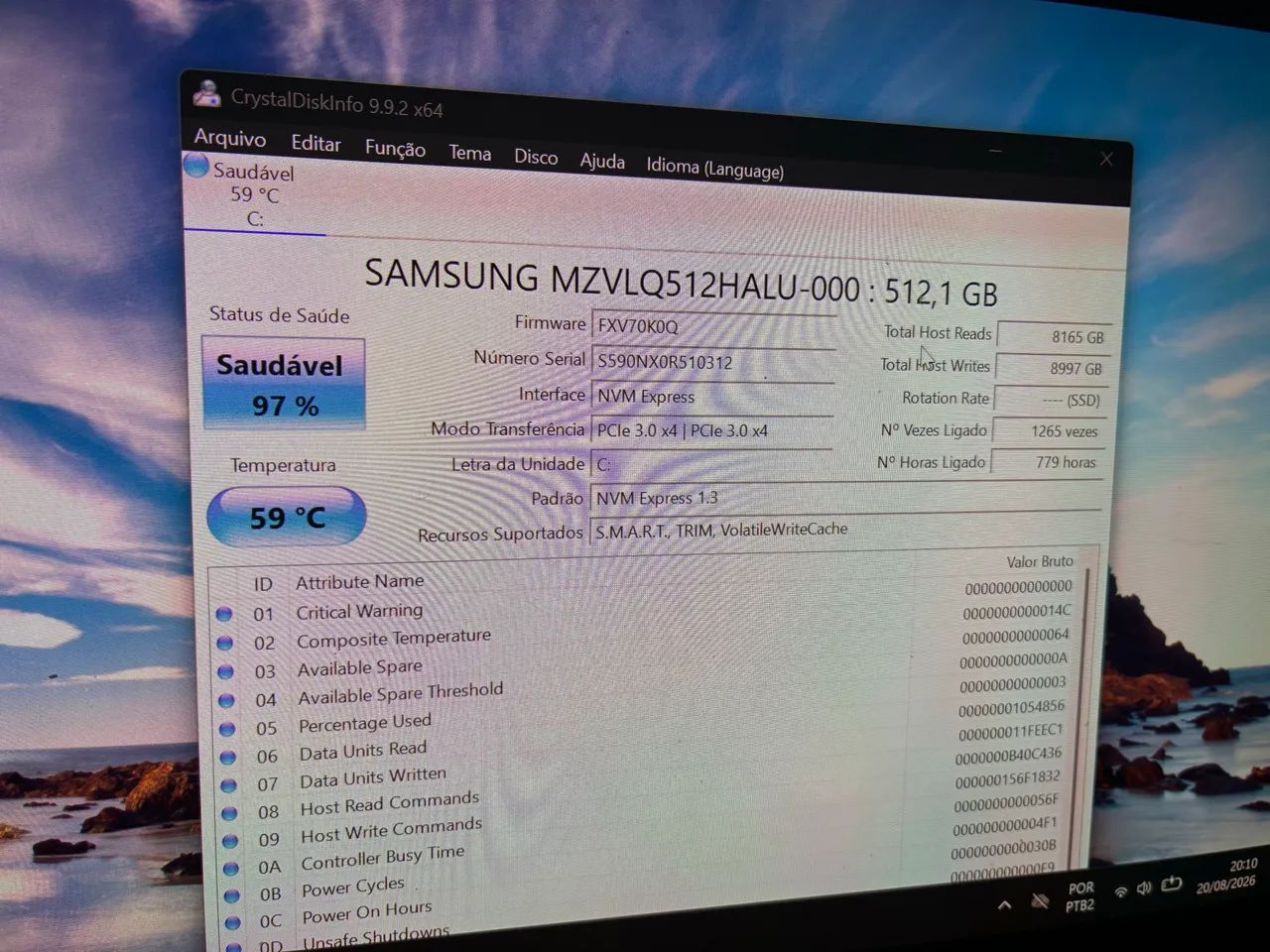 SSD NVMe Samsung PM991 512gb - Foto 4