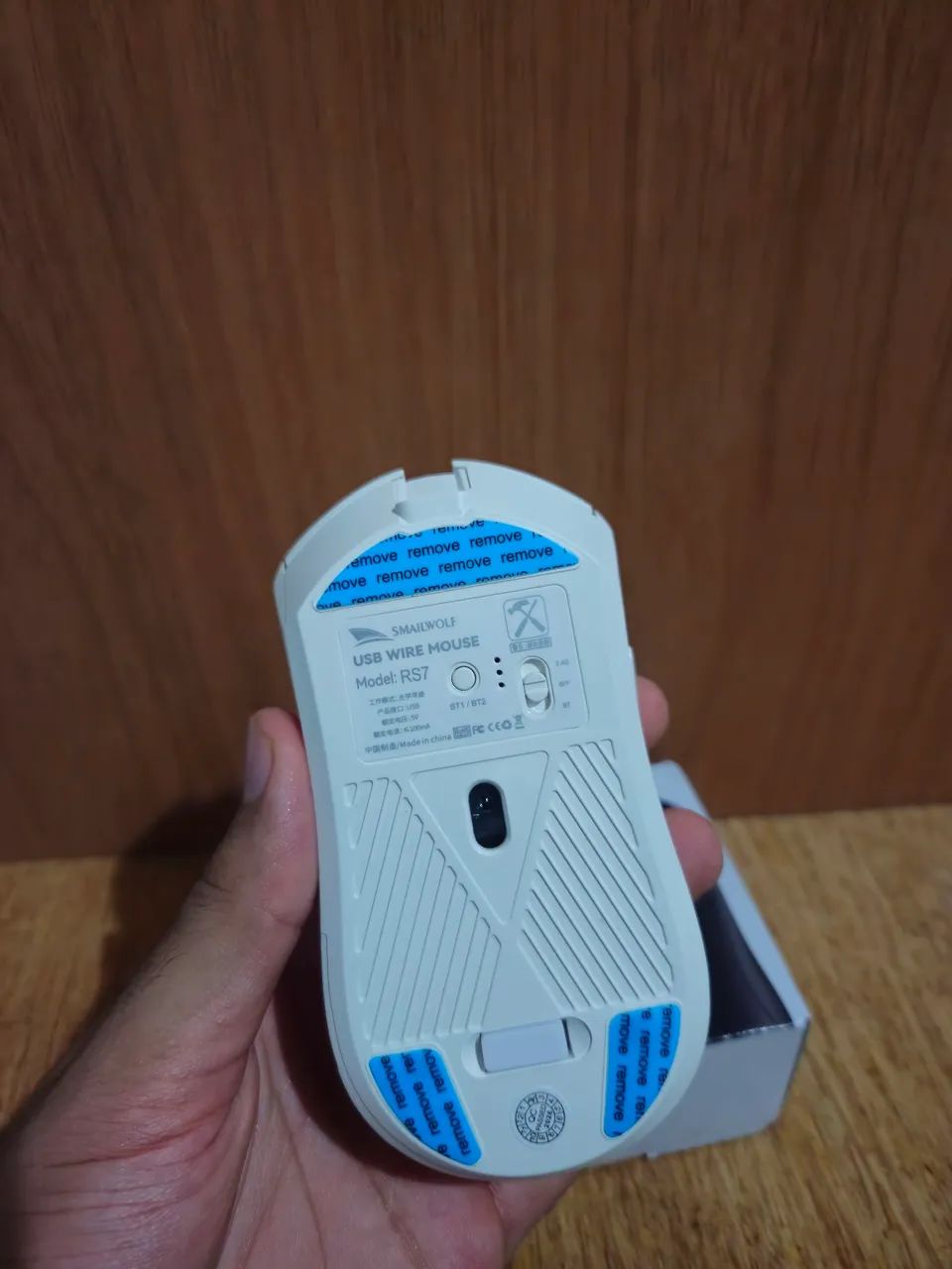 Mouse smailwolf RS7 Branco Novo - Foto 4