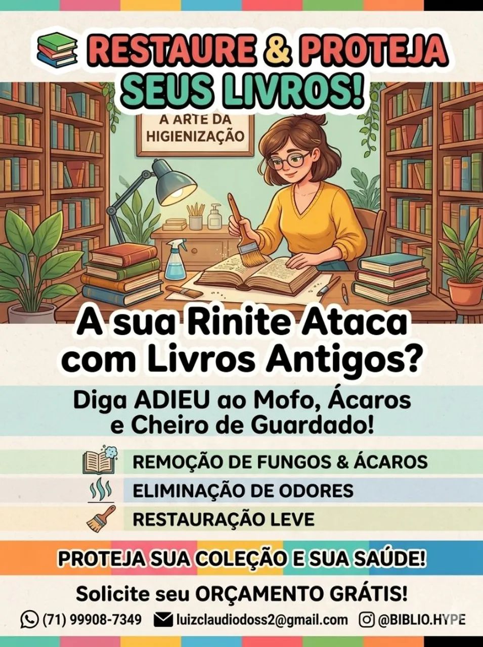 Conservação e higienizado de Livros e documentos 