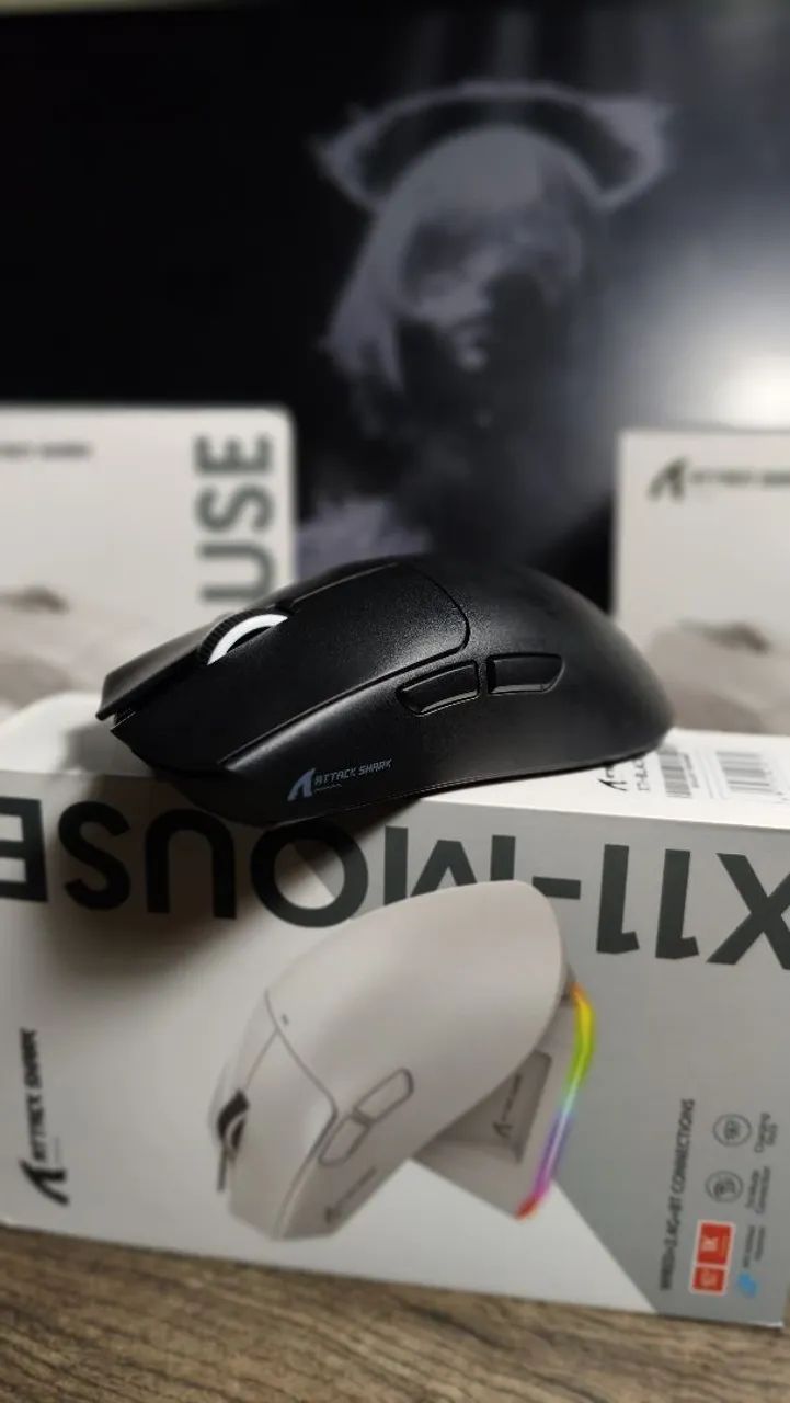 Mouse Sem Fio Attack Shark X11 Tri-Mode com Dock de Carregamento - Foto 2