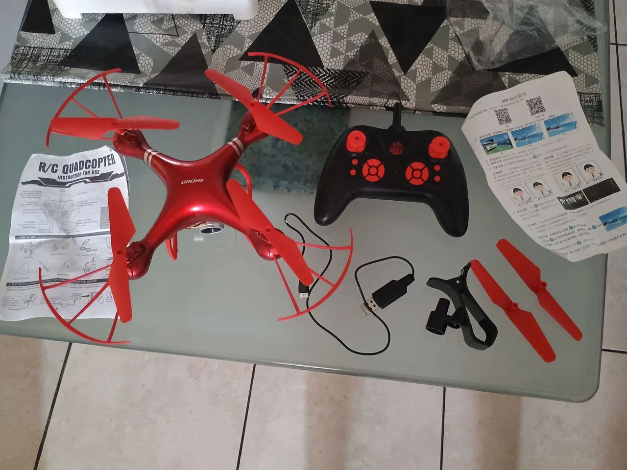 ? Drone R/C com Câmera + Controle | Praticamente Novo! - Foto 2