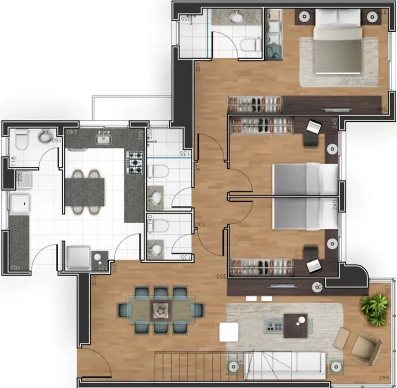PLANTA 173m²