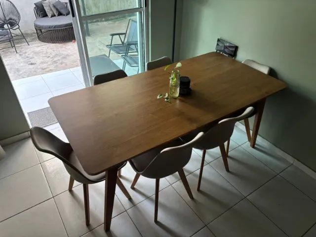 Mesa de Jantar Retangular - 6 lugares (MadeiraMadeira) - Foto 2