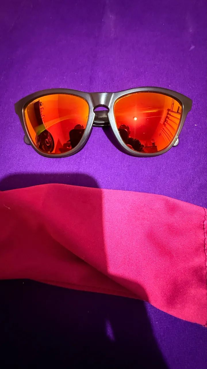 Óculos oakley frogskins prizm ruby iridium polarizado original  - Foto 4