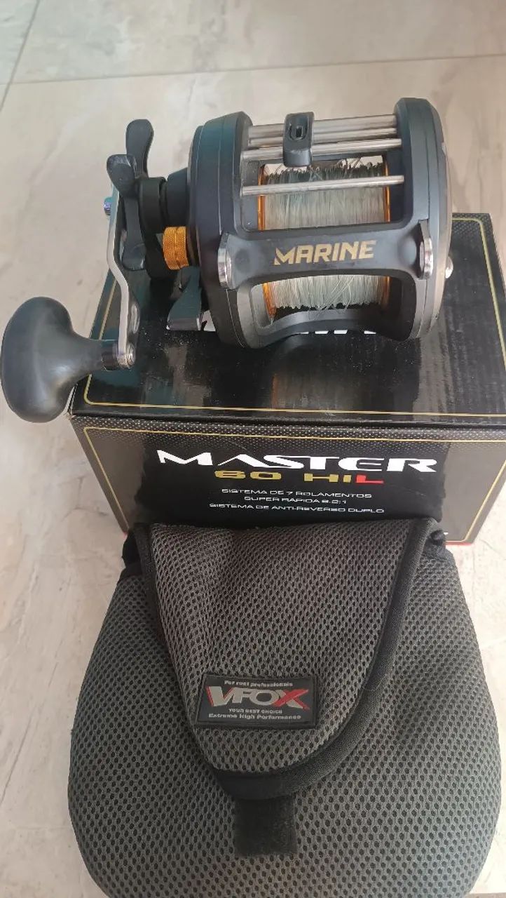 Carretilha Master EX 60 com capa e vara de 250 lbs - Foto 3