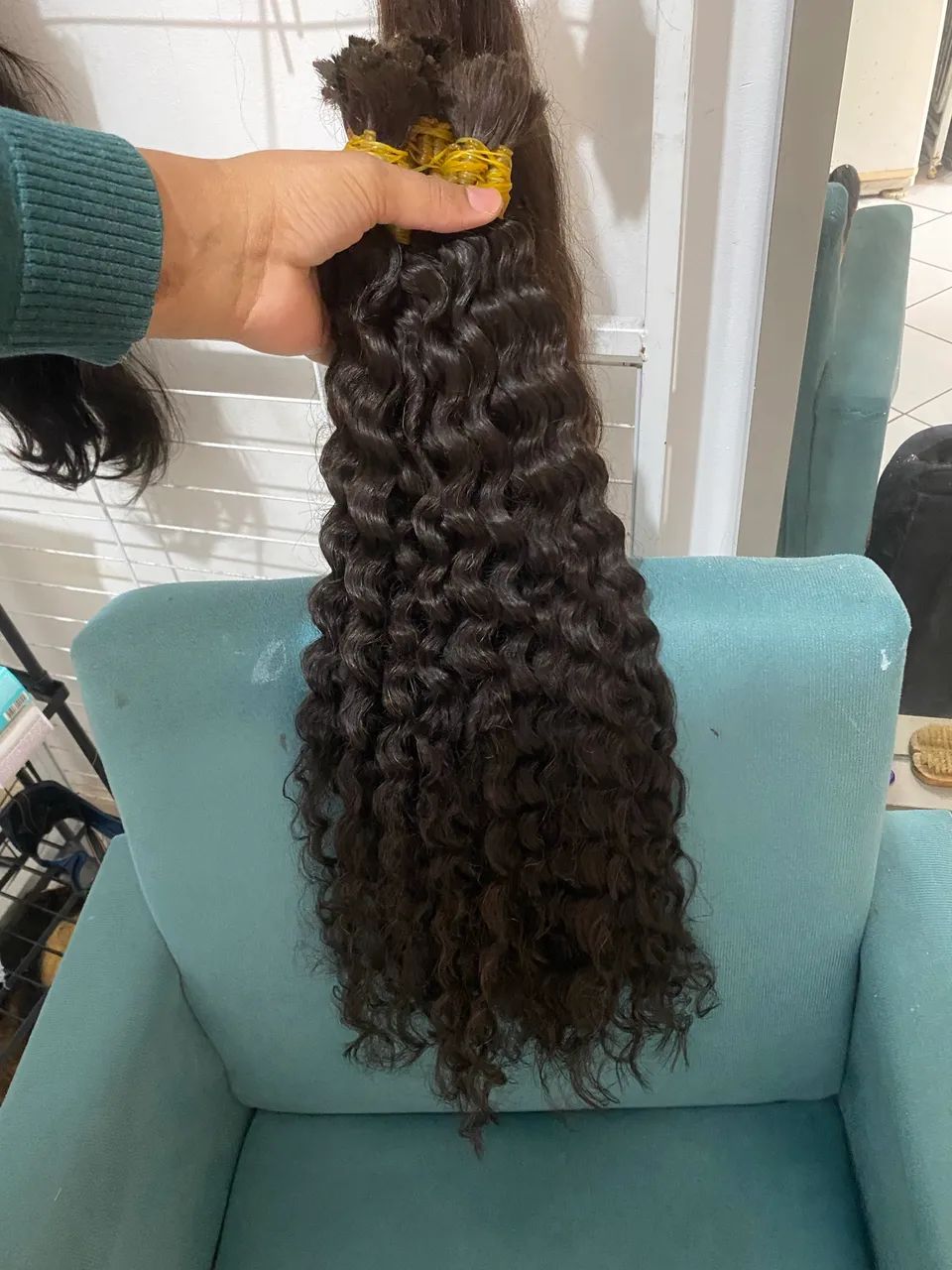 Cabelo humano cacheado 70 cm - Foto 3
