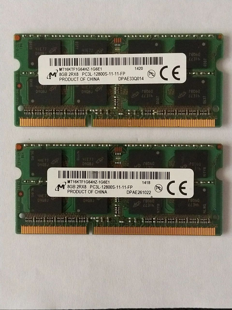 O1 Memória DDR3 12800s  8G Microm.