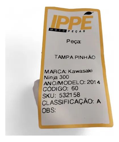 Tampa Pinhão Ninja 300 Kawasaki 2014 Verde-escuro - Foto 5