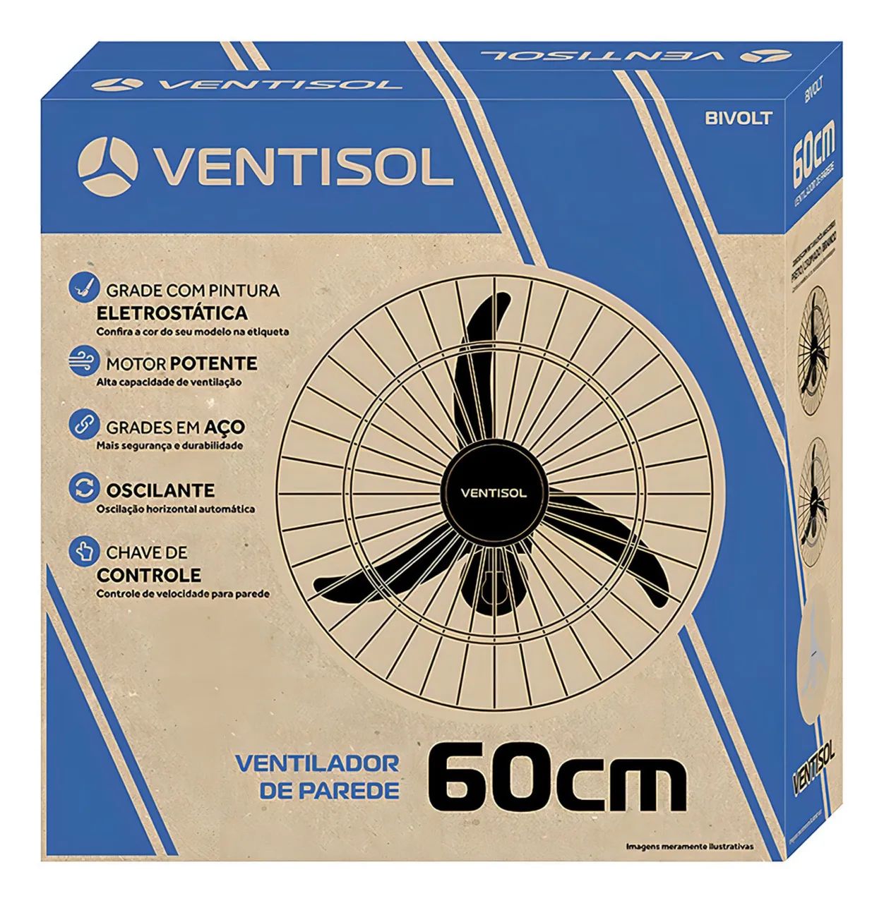 Ventilador Ventisol de parede 60 cm bivolt  - Foto 4