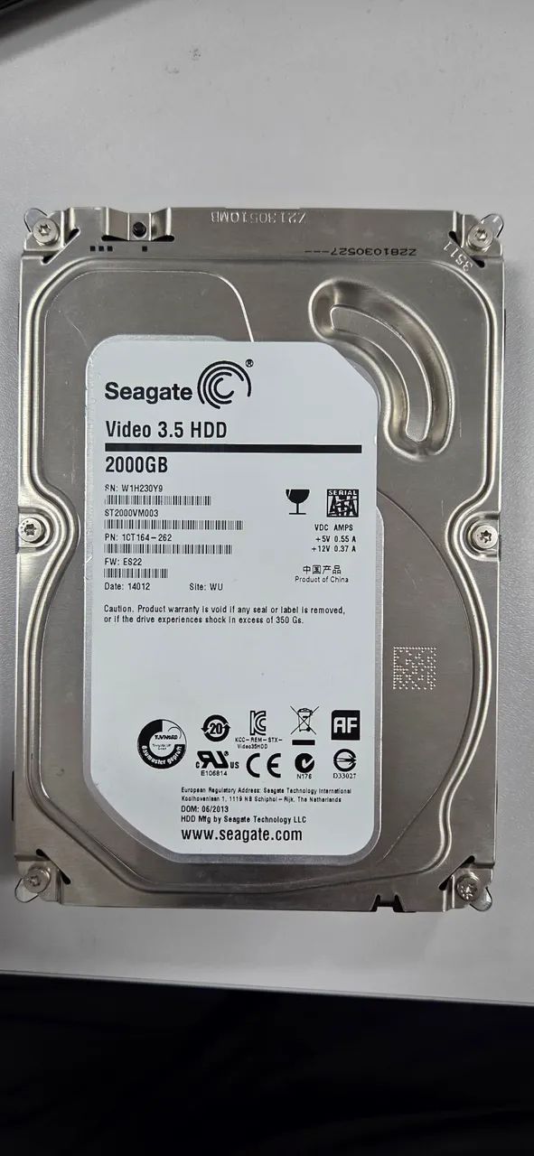 HD Seagate Video 3.5 - 2 Tb