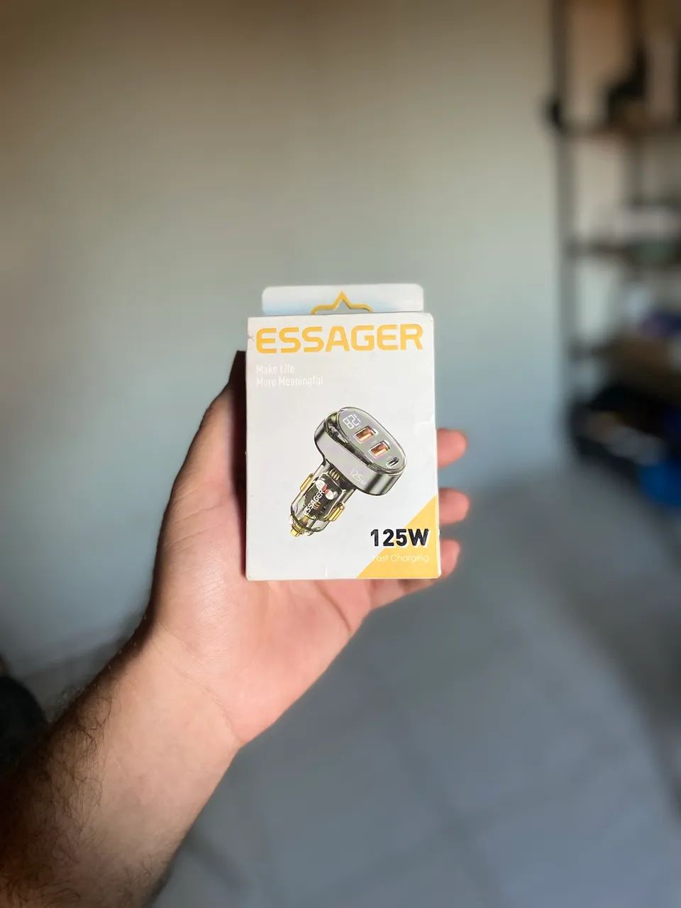 Carregador Veicular Essager 125W Turbo - Super Rápido (Notebook e Celular)